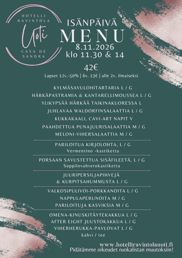 Isänpäivä meni Hotelli ravintola Uoti